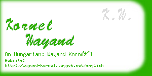 kornel wayand business card